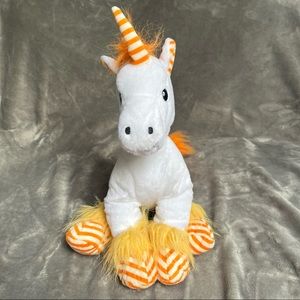 Noah's Ark Animal's Workshop Orange and white Unicorn Plush 16"